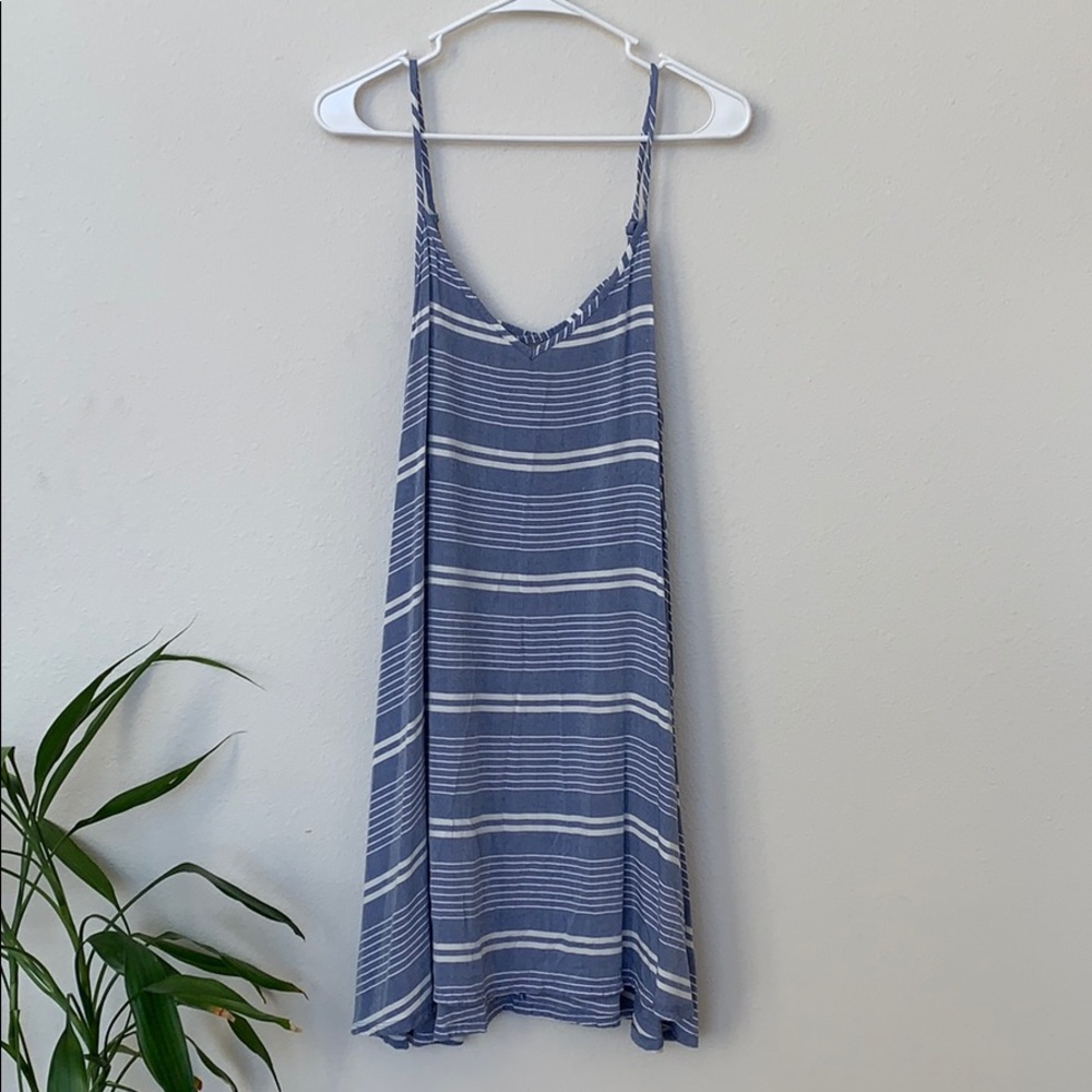 Flowy Lavender/Blue/White Striped Dress/Sundress